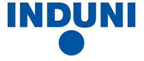 logo induni bleu sur fond transparent